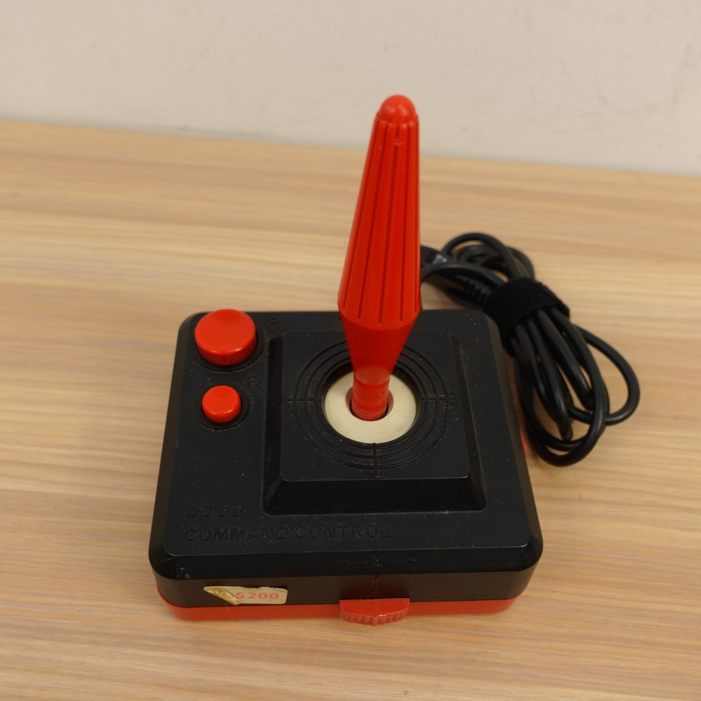 Vintage WICO Command Control Joystick Atari 5200 Red Black 80s Analog Controller